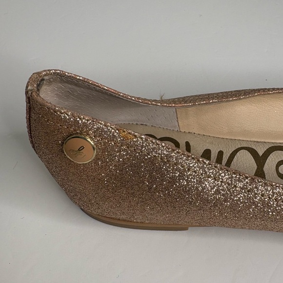 Sam Edelman Leena Ballet Flats Glittery Rose Gold Size 8.5 - Picture 12 of 12
